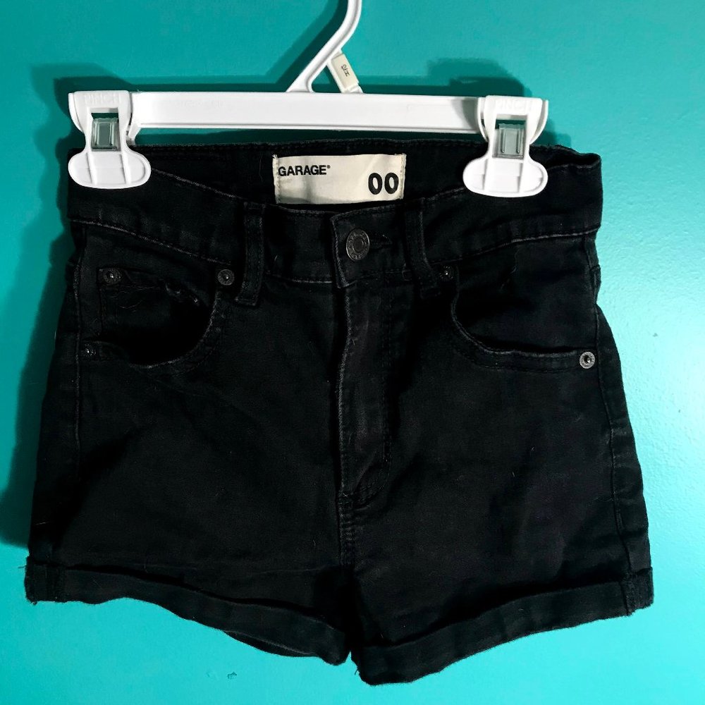 Black High-waisted Shorts